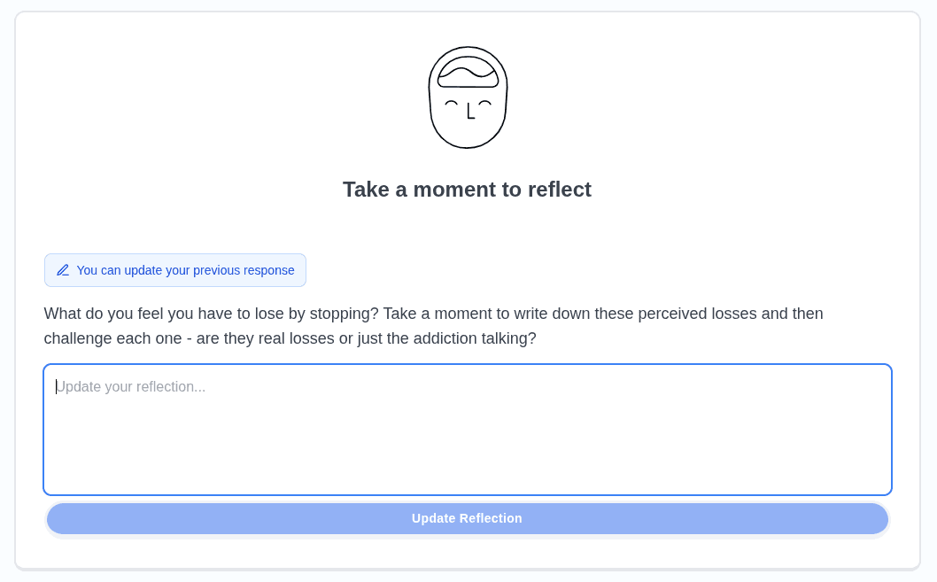 Deep reflection and self-discovery